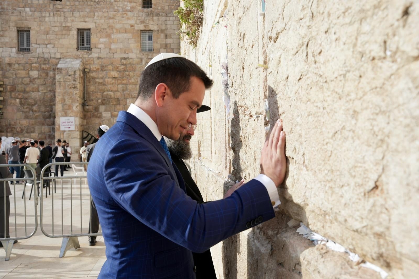 Daniel Noboa Visiting The Western Wall